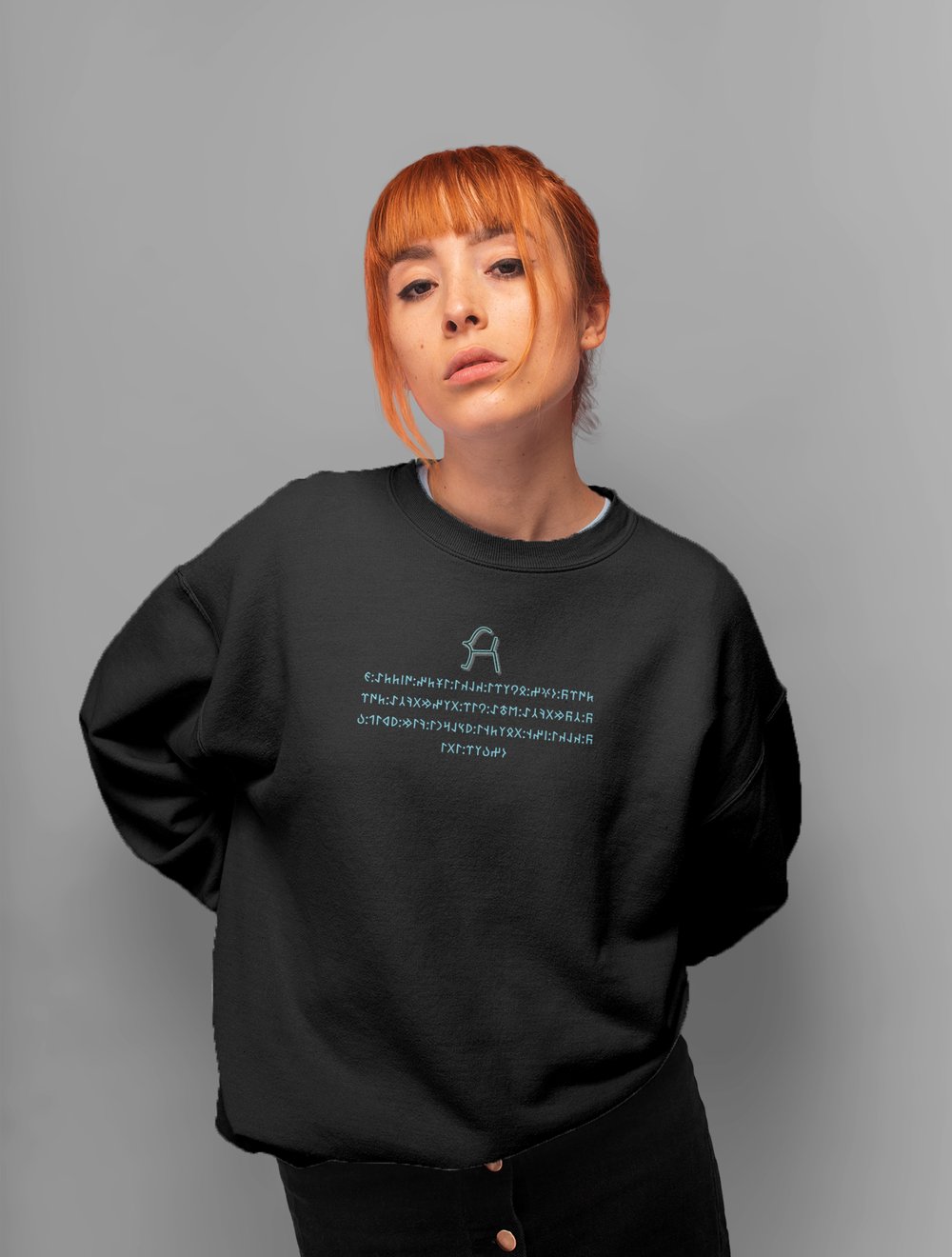 Bilge Kağan yazıtı doğu yüzü Sweatshirt 2301051