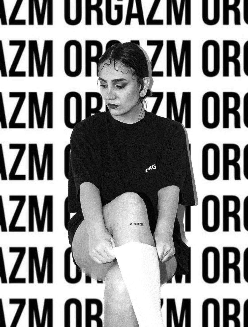 Orgazm Merch Oversize TShirt Göğüs Baskılı I