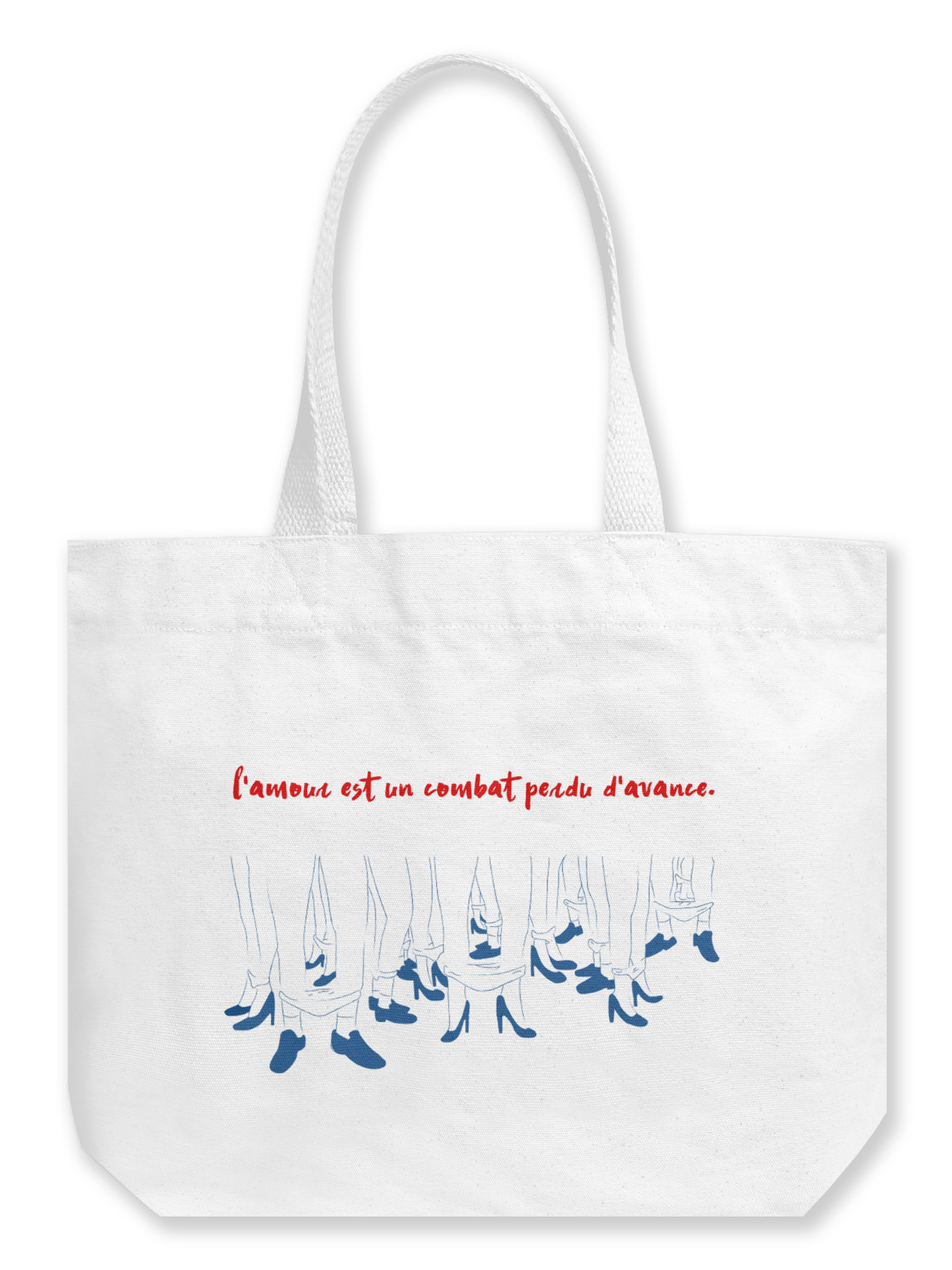 Aşk Kaybedilen Bir Savaştır Büyük Kanvas Çanta byJaffar